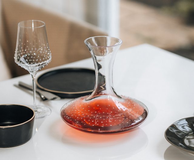 吹きガラス ワイングラス、デカンタ セットワイングラス