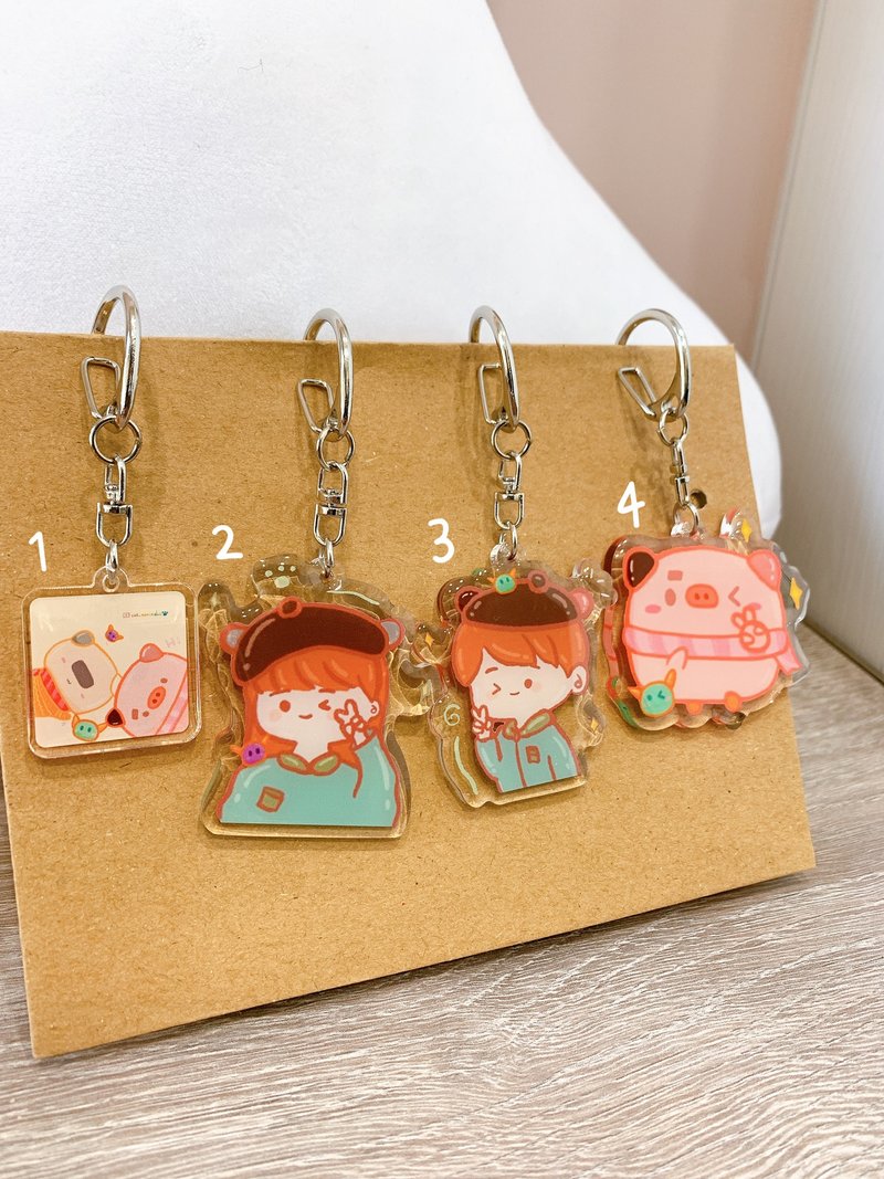 Nori cat ∣ Epoxy Acrylic key ring. 5 models. gift. Valentine's Day present - พวงกุญแจ - วัสดุกันนำ้ หลากหลายสี