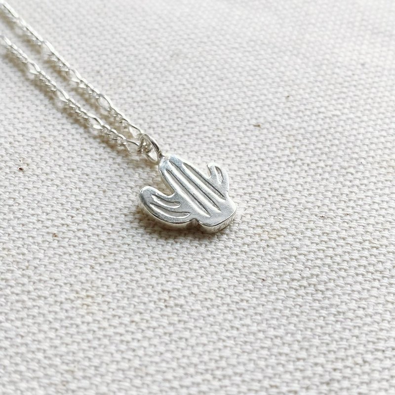 Sterling Silver Cactus Necklace - Necklaces - Sterling Silver Silver