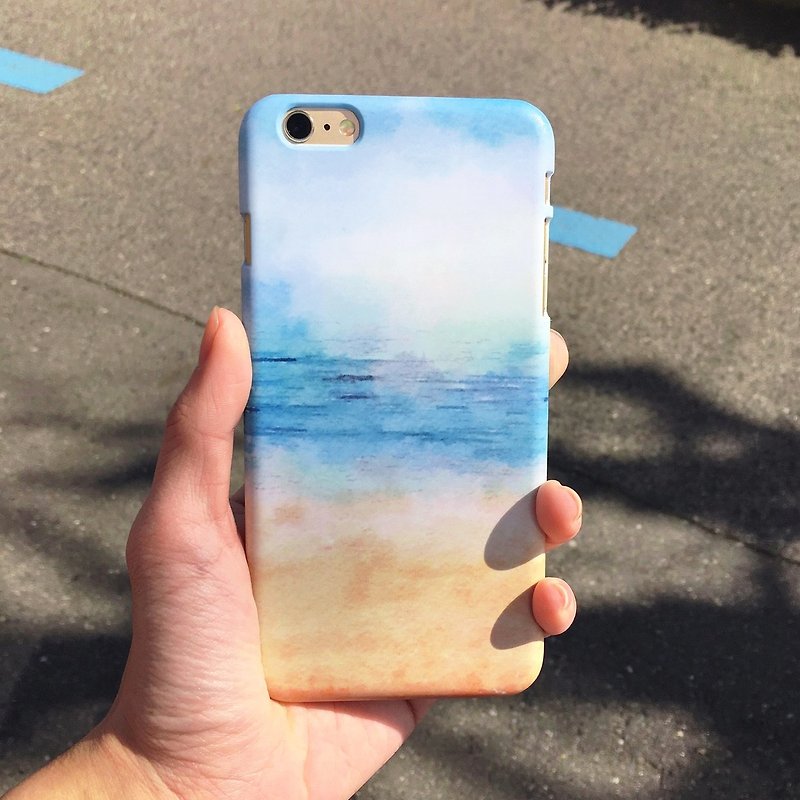 暖かい春の海-ハードケース（iPhone.Samsung、HTC、Sony.ASUS電話ケース） - スマホケース - プラスチック ブルー
