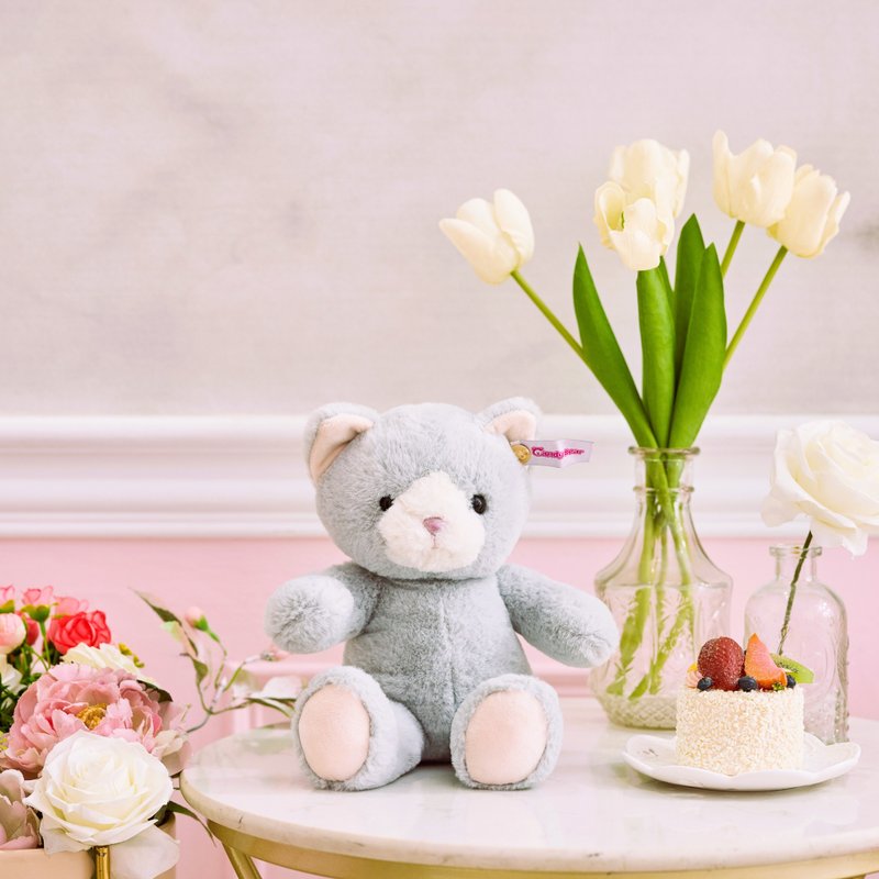 CANDY BEAR 不長鬍子的小灰貓 32cm - 公仔/玩偶 - 聚酯纖維 灰色
