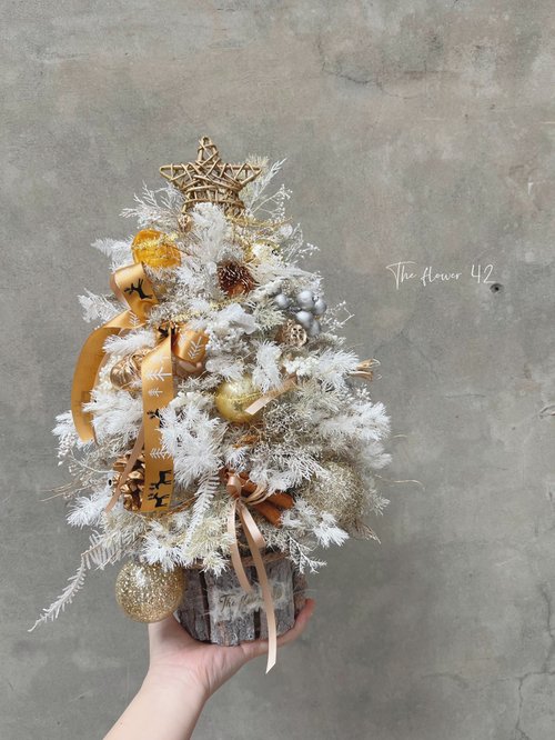 The flower 42 金閃閃永生聖誕樹/聖誕節/永生樹