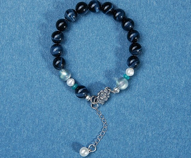 Natural blue Stone bracelet five elements water attribute energy