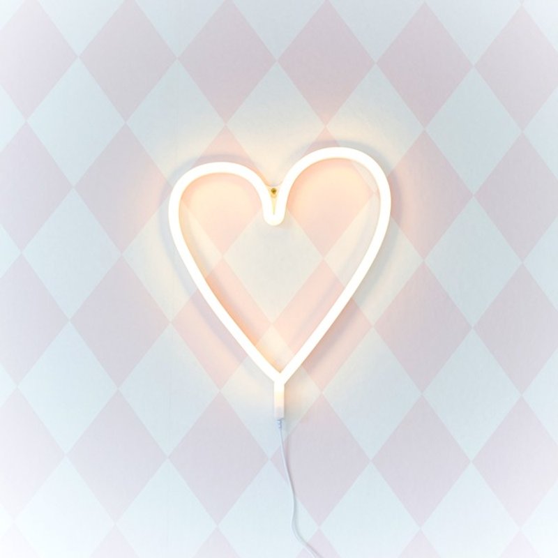 Netherlands a Little Lovely Company - Healing pink heart neon modeling lights - Lighting - Plastic Yellow