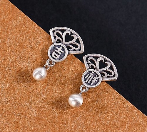 garyjewelry Thai Silver China Chic Chinese Studs Earrings Popular Cultural Gifts Jewelry
