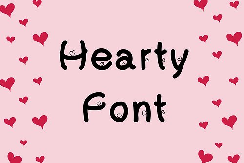 luckyhandmade246 hearty font