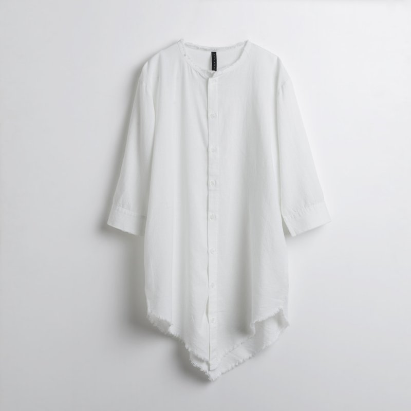 Tip Shirts - 男襯衫/休閒襯衫 - 棉．麻 白色