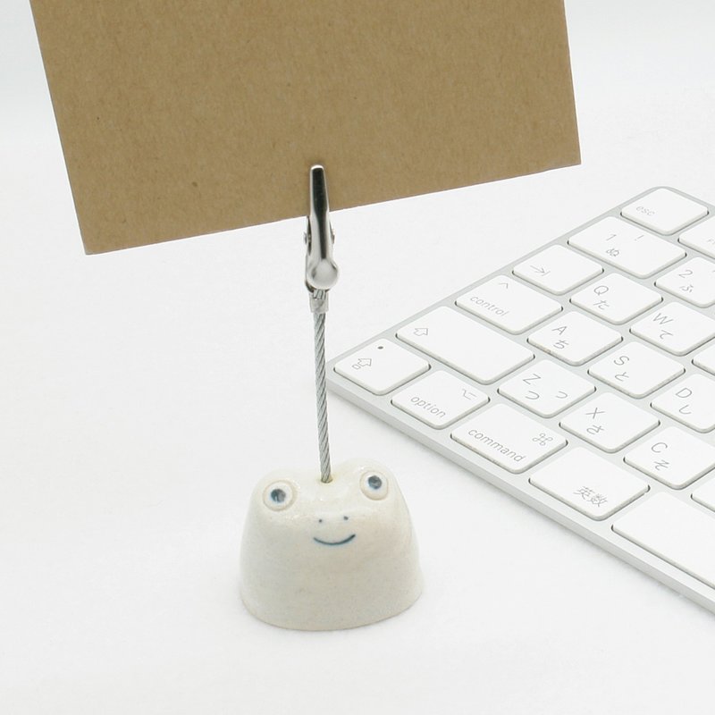 かえるのカードスタンド - 擺飾/家飾品 - 瓷 白色