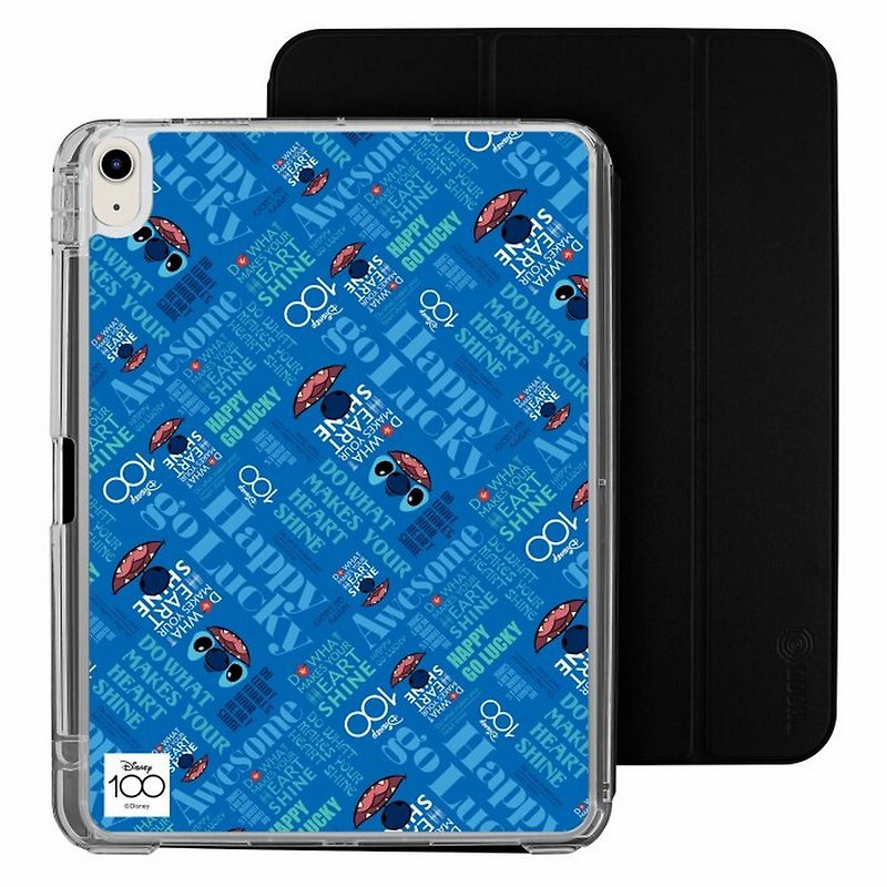Disney 100th stitch pattern iPad Air /Pro 2024 Detachable Clear Case Folio Case - Tablet & Laptop Cases - Plastic Multicolor