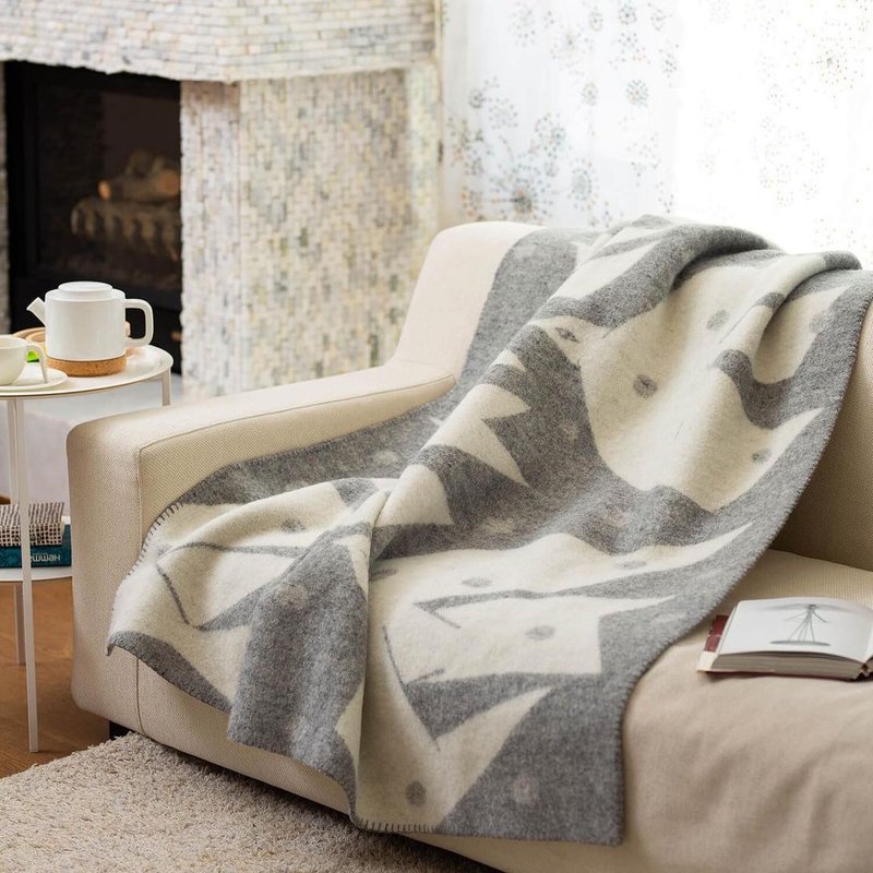 Swedish Klippan pure wool quilt (Journey/grey) - ผ้าห่ม - ขนแกะ หลากหลายสี