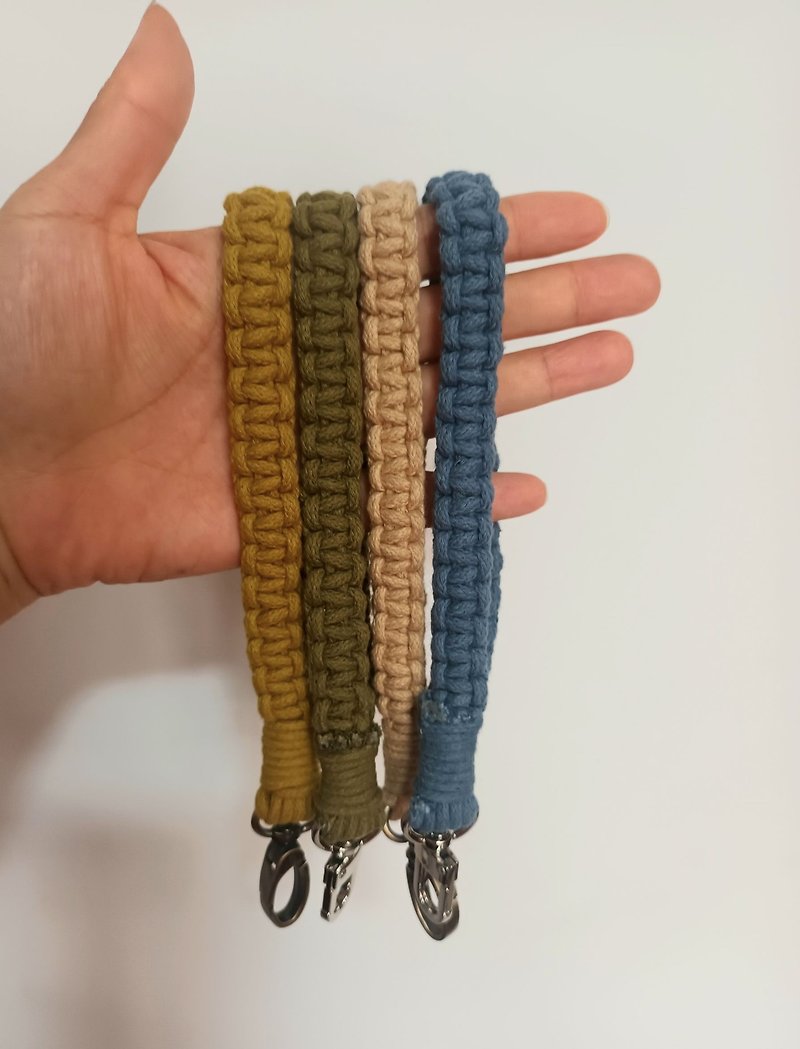 Gift/Customized/Collection/Choose earth tones/Like being in a forest/Woven mobile phone lanyard - เชือก/สายคล้อง - ผ้าฝ้าย/ผ้าลินิน 
