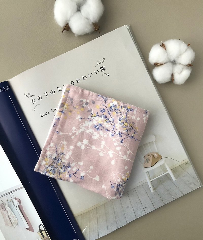 [Cotton yarn handkerchief] pink purple taro color starry Japanese cotton yarn quadruple yarn - Bibs - Cotton & Hemp Pink