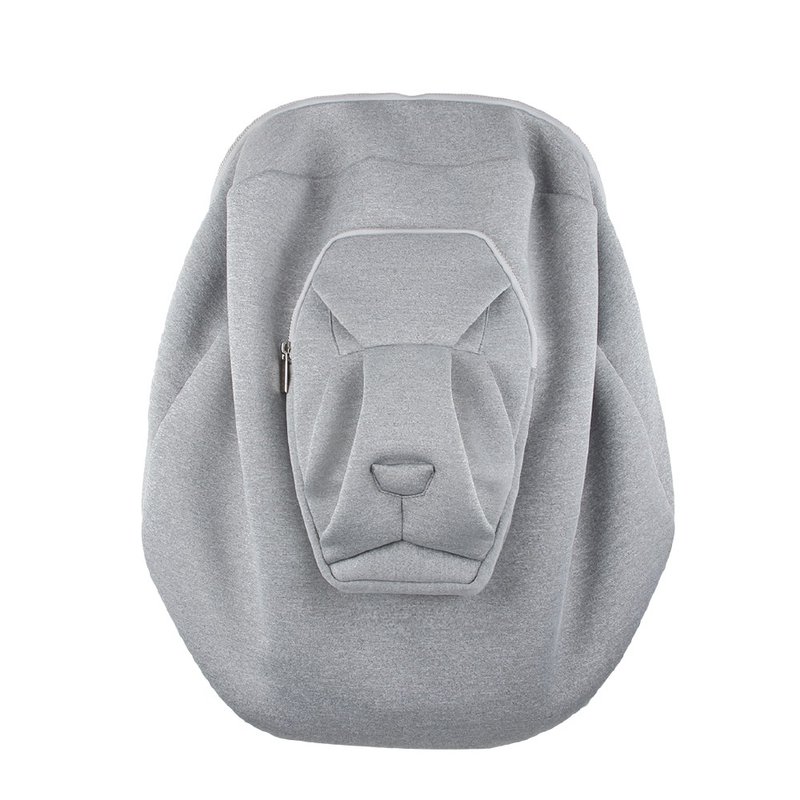 グレーライオン　バックパック - 後背包/背包/書包 - 其他人造纖維 灰色