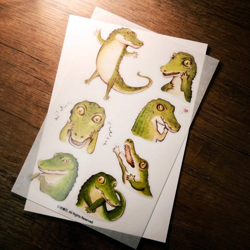 Little crocodile transfer stickers - สติกเกอร์ - พลาสติก 