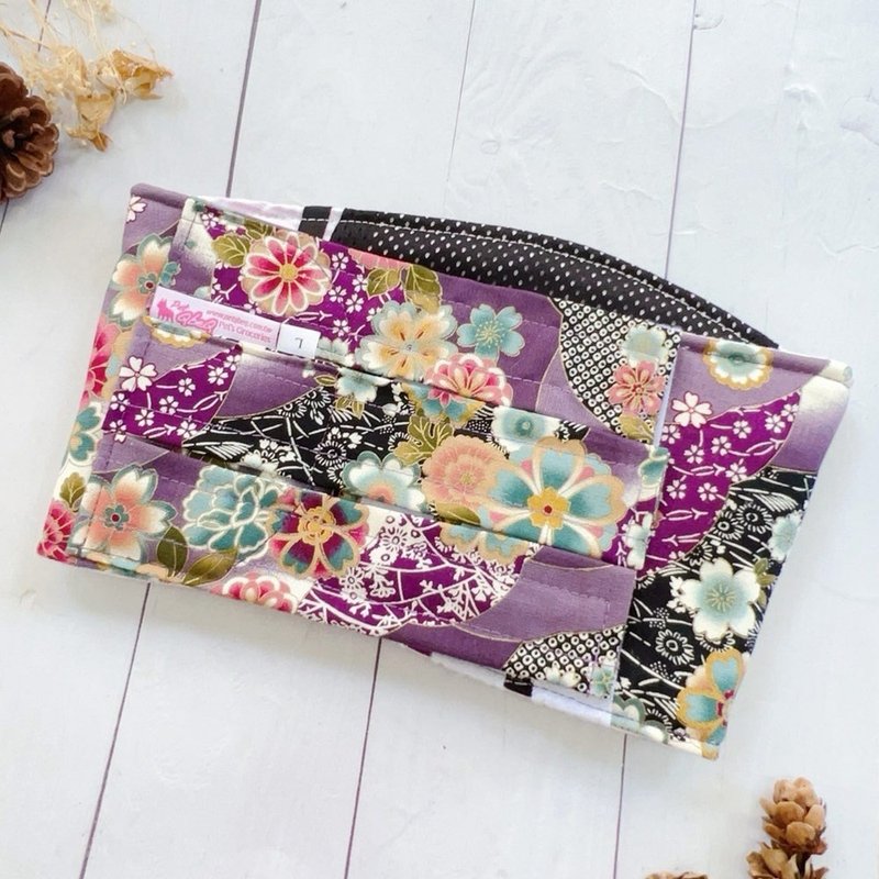 Purple flower non-slip polite belt L size - ชุดสัตว์เลี้ยง - ผ้าฝ้าย/ผ้าลินิน หลากหลายสี