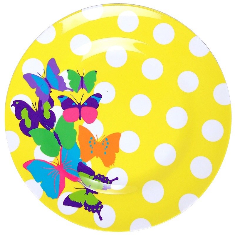 ASIAN butterfly -10 inch disk - Small Plates & Saucers - Plastic 