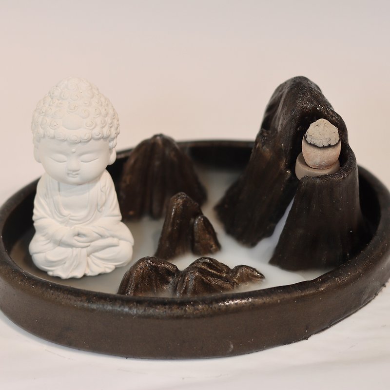 Backflow incense Buddha set DIY KIT - Other - Resin Black