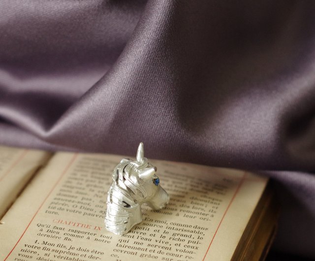 アンティーク ヴィンテージ シルバー 動物 馬 ブローチ B1592