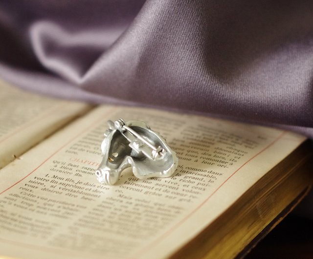 アンティーク ヴィンテージ シルバー 動物 馬 ブローチ B1592