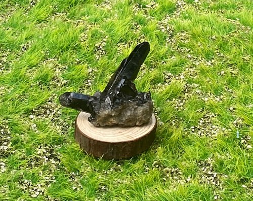 fitter 天然原礦能量可愛小迷你黑水晶簇 消磁淨化 消除負能量 開運 擺件
