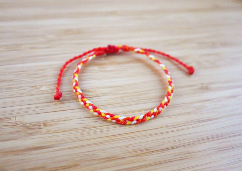 [Platform World] Silk Wax Thread Braided Bracelet - Bracelets - Other Materials Multicolor