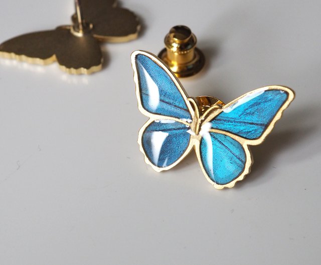 クリノリンレディ モルフォ蝶ブローチ 英国アンティークジュエリー スターリングシルバー モルフォ蝶