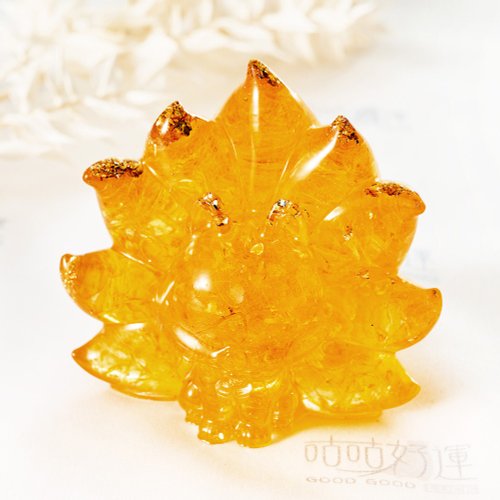 咕咕好運GoodGoodLuck 奧罡能量九尾狐仙-黃水晶(含開光)│聚焦你的意念│財運、事業運