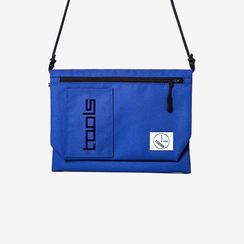 Simple Mini Shoulder Bag - Royal Blue - กระเป๋าแมสเซนเจอร์ - เส้นใยสังเคราะห์ สีน้ำเงิน