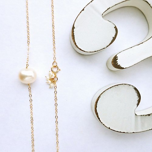 marina JEWELRY 14kgf*Japanese BIG pearl bubble necklace