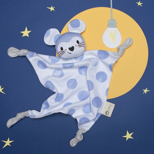 Kippins 澳洲Kippins有機棉安撫巾 – 月亮小鼠 Luna Kippin