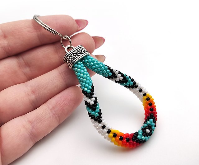 Bead crochet keychain kit, Keychain craft kit, Jewelry makin