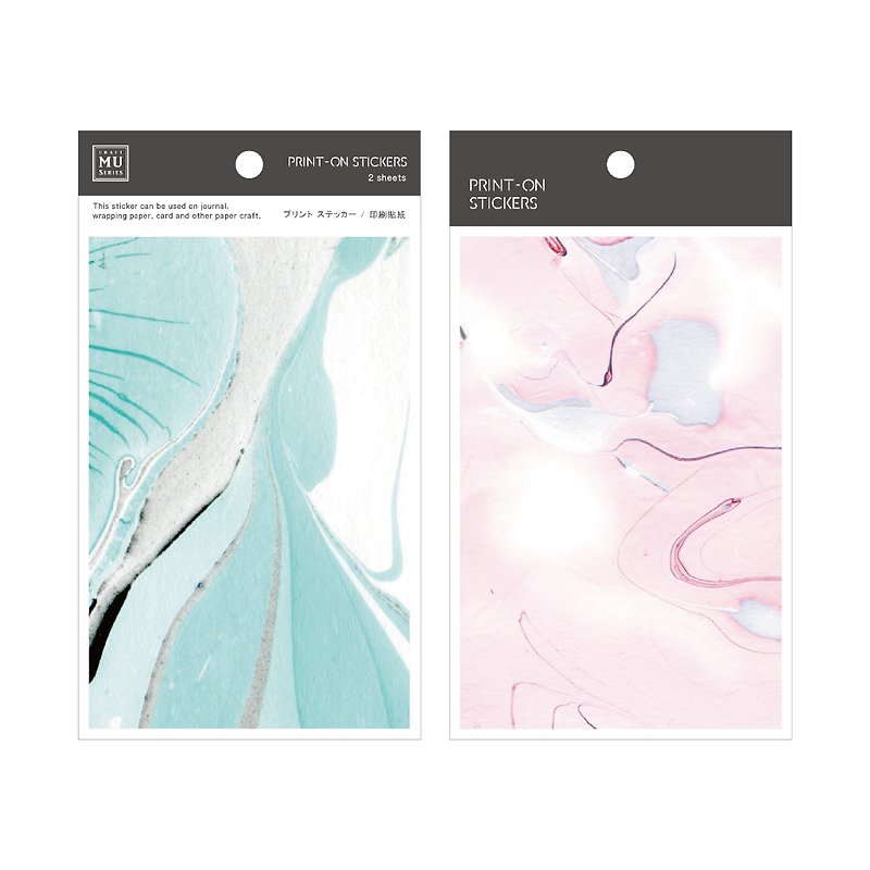 【Print-On Stickers】| 紋理系列03-流動波紋 | 手帳、DIY好朋友 - 貼紙 - 其他材質 粉紅色