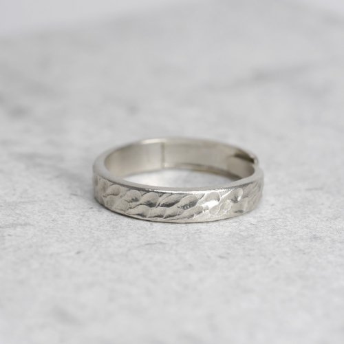 Enchant Jewelry 波光 - 開口戒可調節尺寸 925純銀手工戒指 刻字情侶對戒
