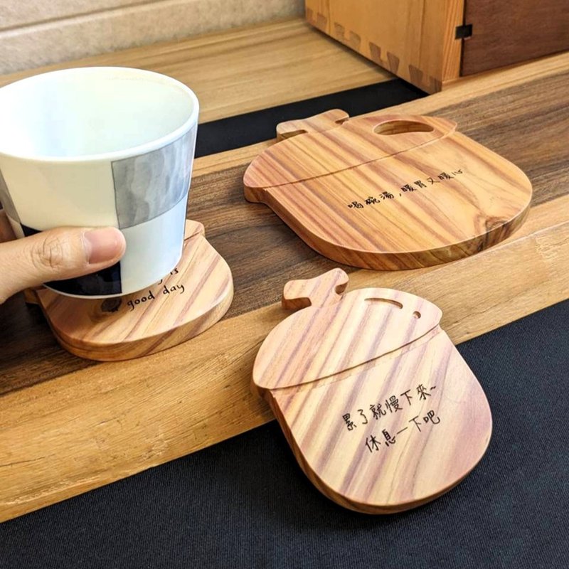 橡橡好禮 - 杯墊隔熱墊組 -【橡實/國產材系列】 - 杯墊 - 木頭 