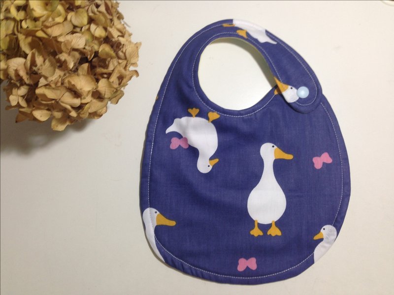 A comparison and Yaya sided bibs (blossoming blue) - ผ้ากันเปื้อน - ผ้าฝ้าย/ผ้าลินิน 