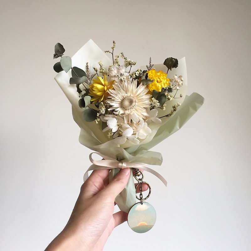 Oz dry dry eternal bouquet + key ring group (custom) - ช่อดอกไม้แห้ง - พืช/ดอกไม้ สีเขียว