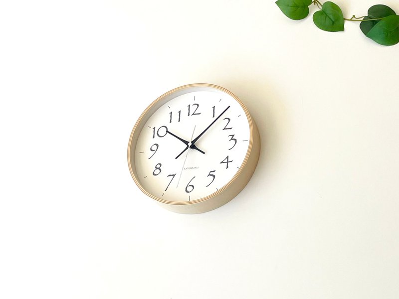 KATOMOKU plywood clock  20 M-size black (km-119BK) wall clock made in japan - นาฬิกา - ไม้ สีดำ