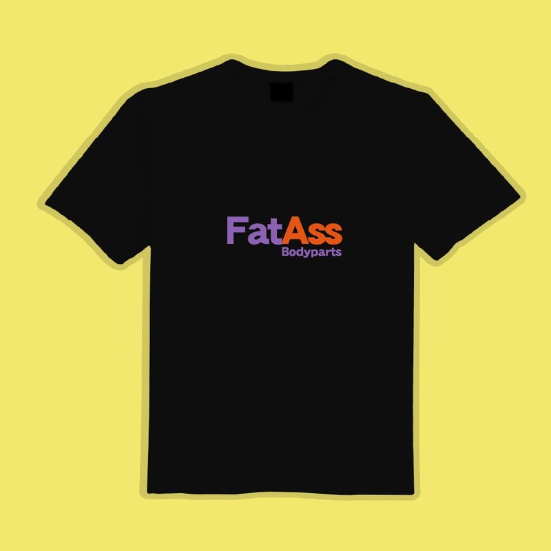 FATASS FEDEX 翻玩 衣服 T恤 黑T 童裝 短袖 純棉 吸濕排汗 涼感 - 男 T 恤 - 棉．麻 多色