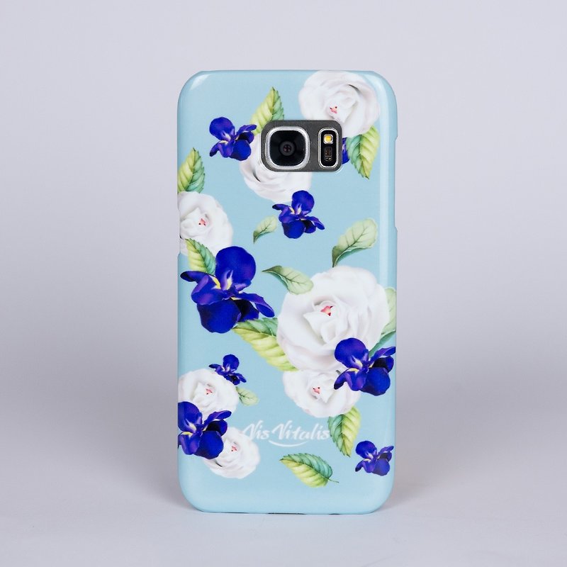 [Flower Language Series Ideal Lover Water Blue] Matte frosted hard shell / mobile phone case - Phone Cases - Plastic Blue