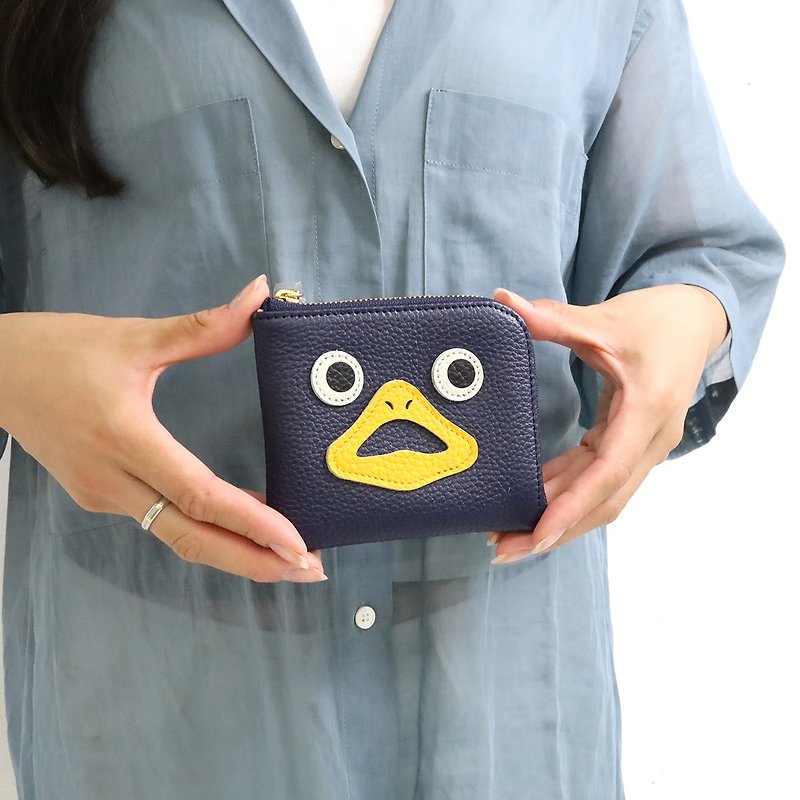 [Duck mini / 21 colors in total] Duck L-shaped mini wallet that makes you want to show it to someone