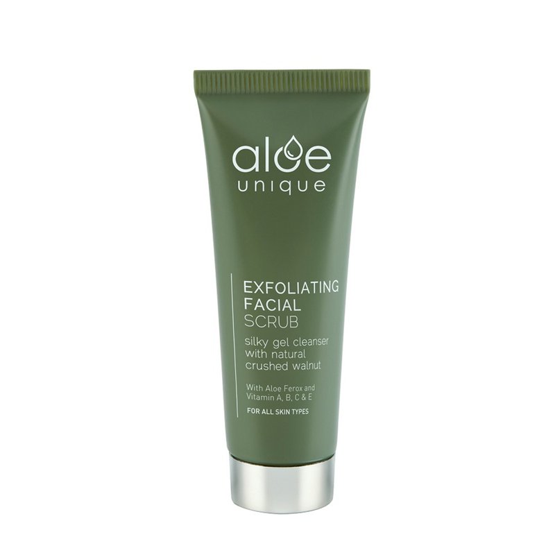 Unique Aloe Vera Exfoliating Facial Scrub Gel 75ml - Facial Cleansers & Makeup Removers - Concentrate & Extracts Brown