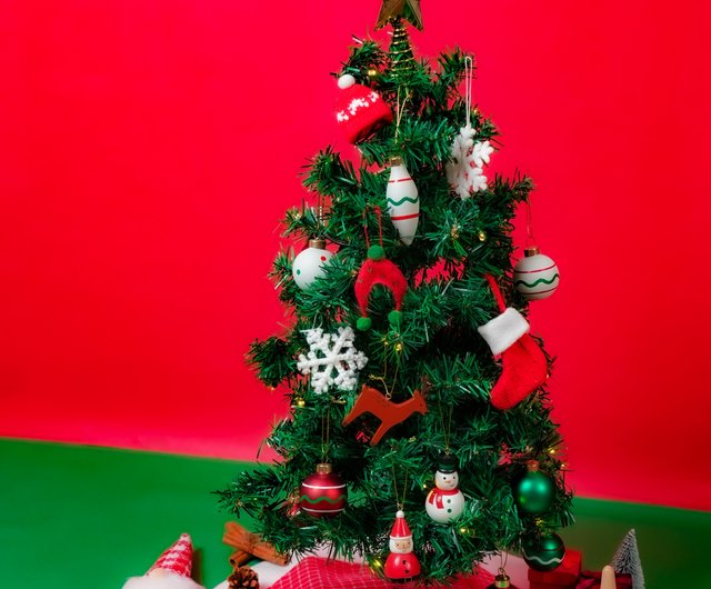 クリスマス　ミニツリー　飾り　セット クリスマスツリー 卓上 枝数80本 ミニ yazi クリスマスツリー led