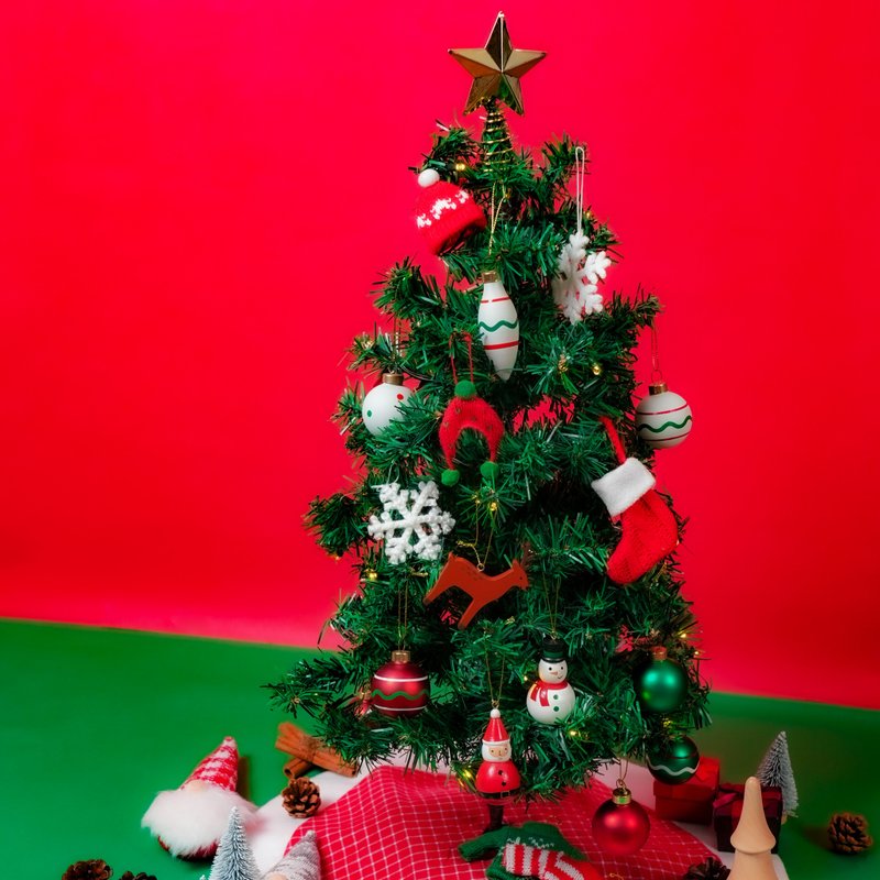 迷你聖誕樹組Mini Christmas Tree Set|聖誕節擺飾|裝飾|交換禮物 - 擺飾/家飾品 - 其他材質 綠色
