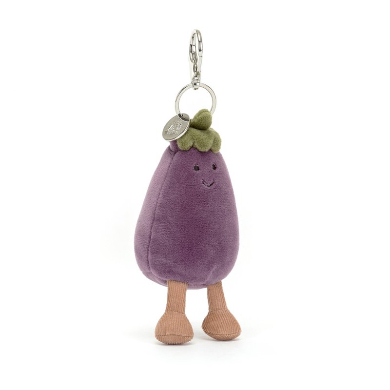 鑰匙圈/吊飾 Vivacious Vegetable Aubergine Bag Charm 迷人茄子 - 吊飾/掛飾 - 聚酯纖維 紫色