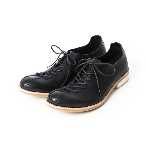 ARGIS 日本職人手工皮鞋 ARGIS 日本極柔綁帶休閒皮鞋/蟑螂鞋 #51111黑 -日本手工製