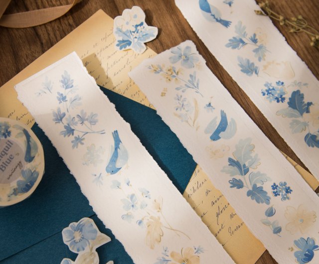 Washi tape (special oil with release paper) - Tranquil Blue - Shop wwiinngg  Washi Tape - Pinkoi