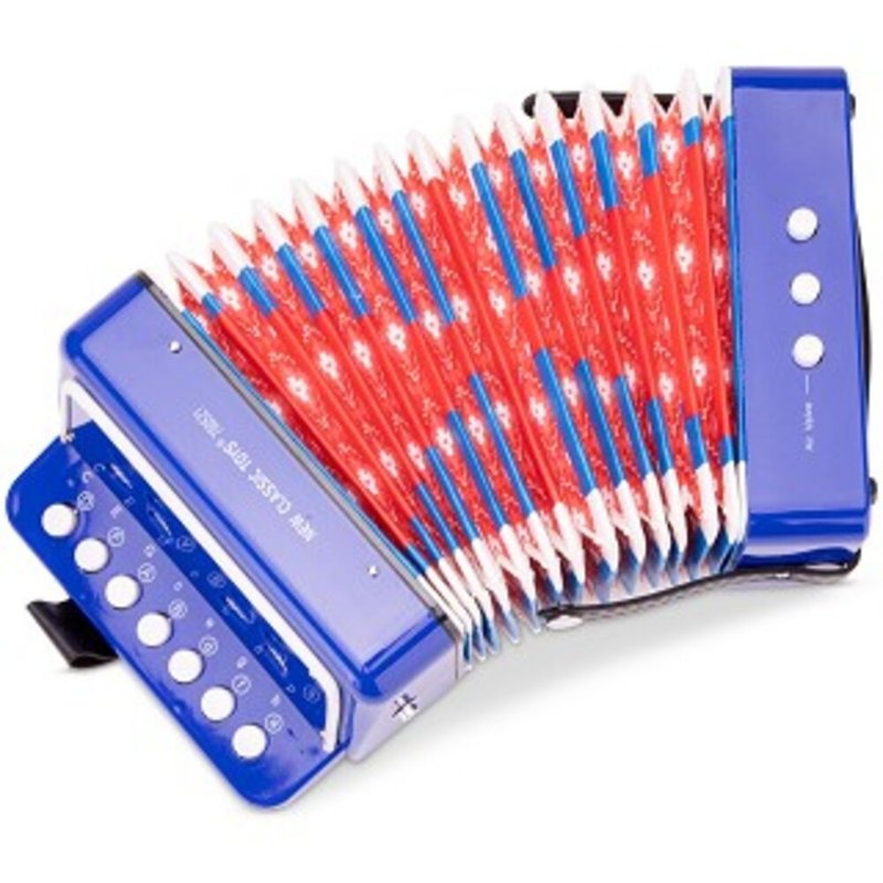 [Netherlands New Classic Toys] Toddler Accordion Toy-Playful Blue-10056 - ของเล่นเด็ก - ไม้ 