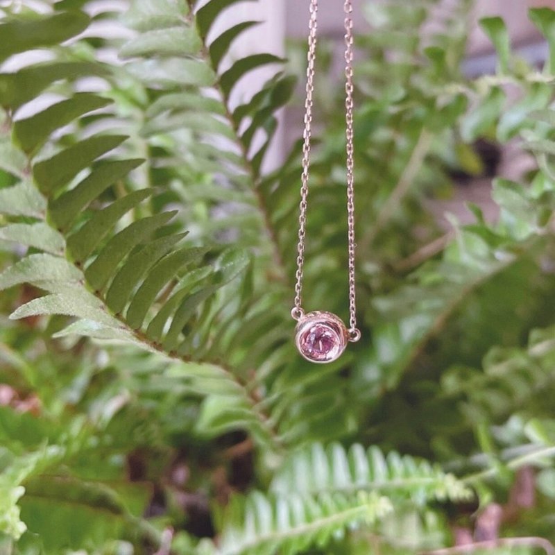 Pink sapphire clavicle chain - Collar Necklaces - Gemstone 