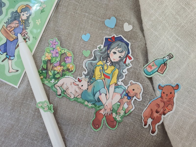 Shepherd girl - Stickers - Paper 