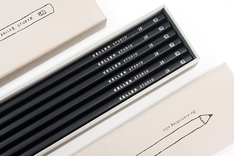 設計師2B鉛筆組—淺灰款 - 鉛筆/自動鉛筆 - 木頭 灰色